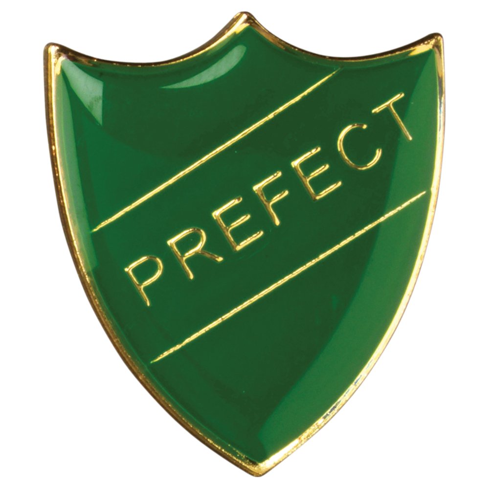 Unisex Green Prefect Shield Badge Large 3Cm Gw/Sg8