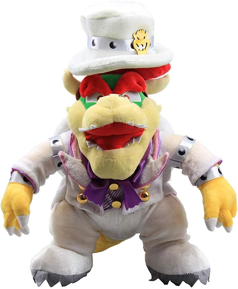 William Super Mario Odyssey King Bowser Wedding Plush Stuffed Koopa Figure Toys 14 Inches