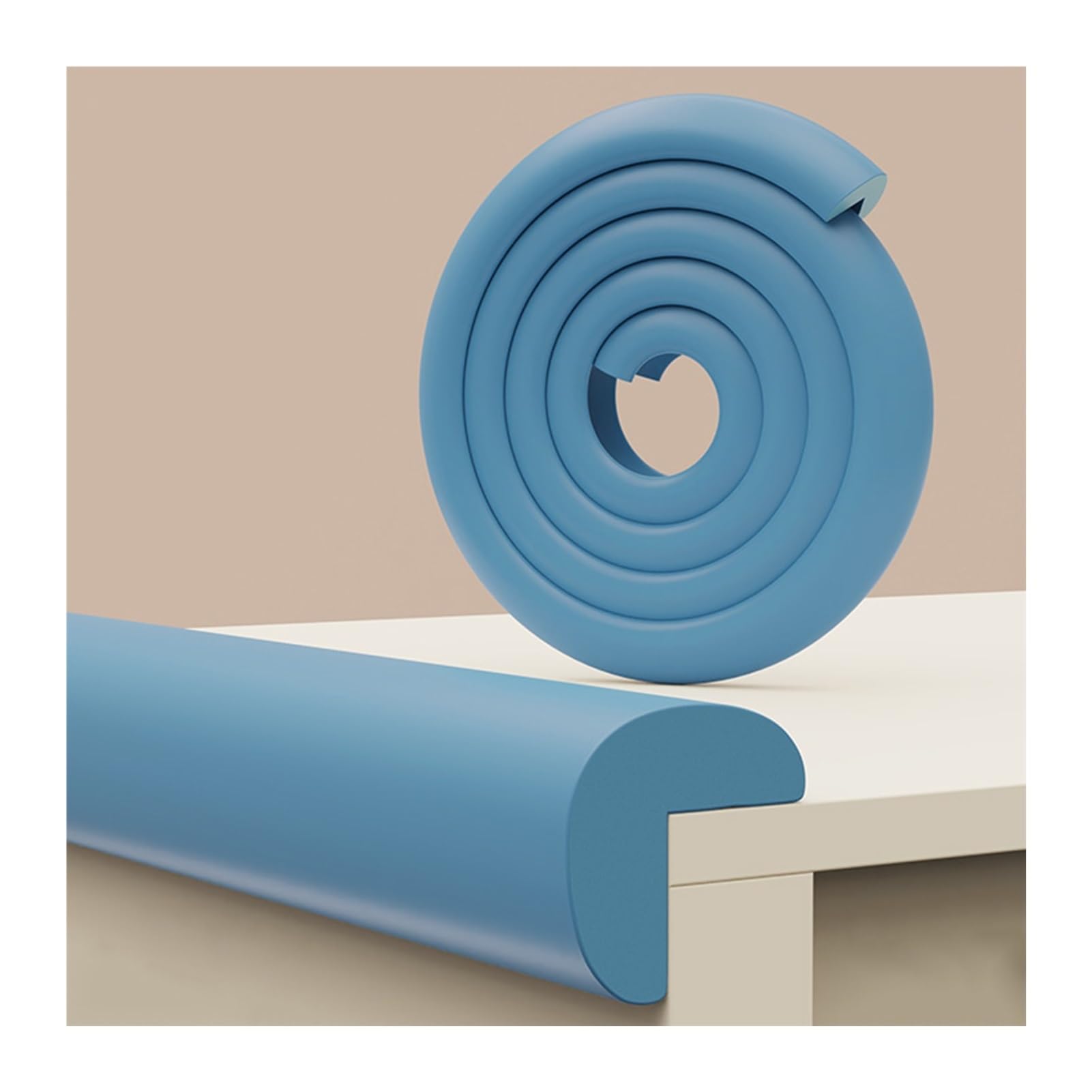 Protector de borde de espuma en forma de L, parachoques de esquina autoadhesivo para muebles, oficina en casa, armarios de cocina, mesas, sillas, 2 m de longitud