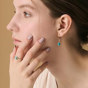 Amazon | [アガット] K10ターコイズピアスチャーム | チャーム 通販