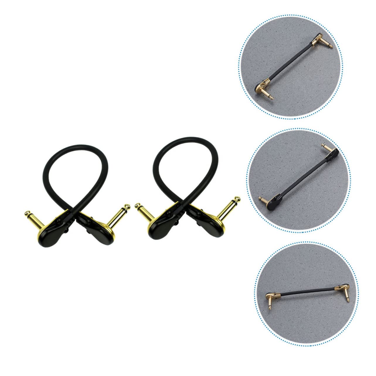 Toyvian 6stücke Gitarren Effektkabel Goldstecker Flexibles Design Hervorragende Geräuschreduzierung Für Gitarrenpedalboards Und Verstärkeranschlüsse