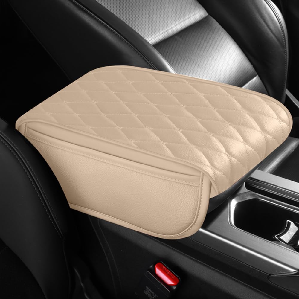 bvwkkynle Universal Car Armrest Pad for RX|RX AL30 AL20 AL10 XU30 RX 450 350 200 270 Leather Armrest Box Center Console Pad Arm Rest Protector Decor Red01(Beige01)