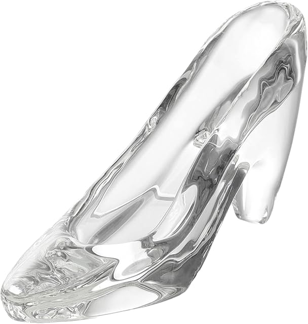 WINOMO High Heel Figurine Crystal Glass Slipper Statue Sculpture Desktop Decorations Gift for Girls Coming- of- Age Birthday Party Supplies