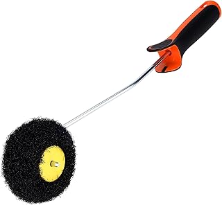 Eckenroller für Spachtelmassen - Spachtelwalze - Spachtelrolle - Eckenwalze - Beschichtungsrolle - Rollspachtel - Verlängert 2K-Griff, Null Faserabwurf
