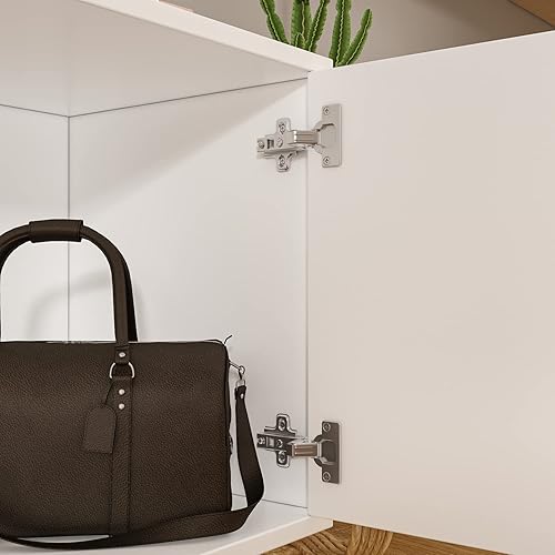 Miniatura 4 de Hitow Mueble de TV de 70 pulgadas, centro de entretenimiento con 2 puertas y estantes abiertos, mesa de consola de sala de estar, gabinete de