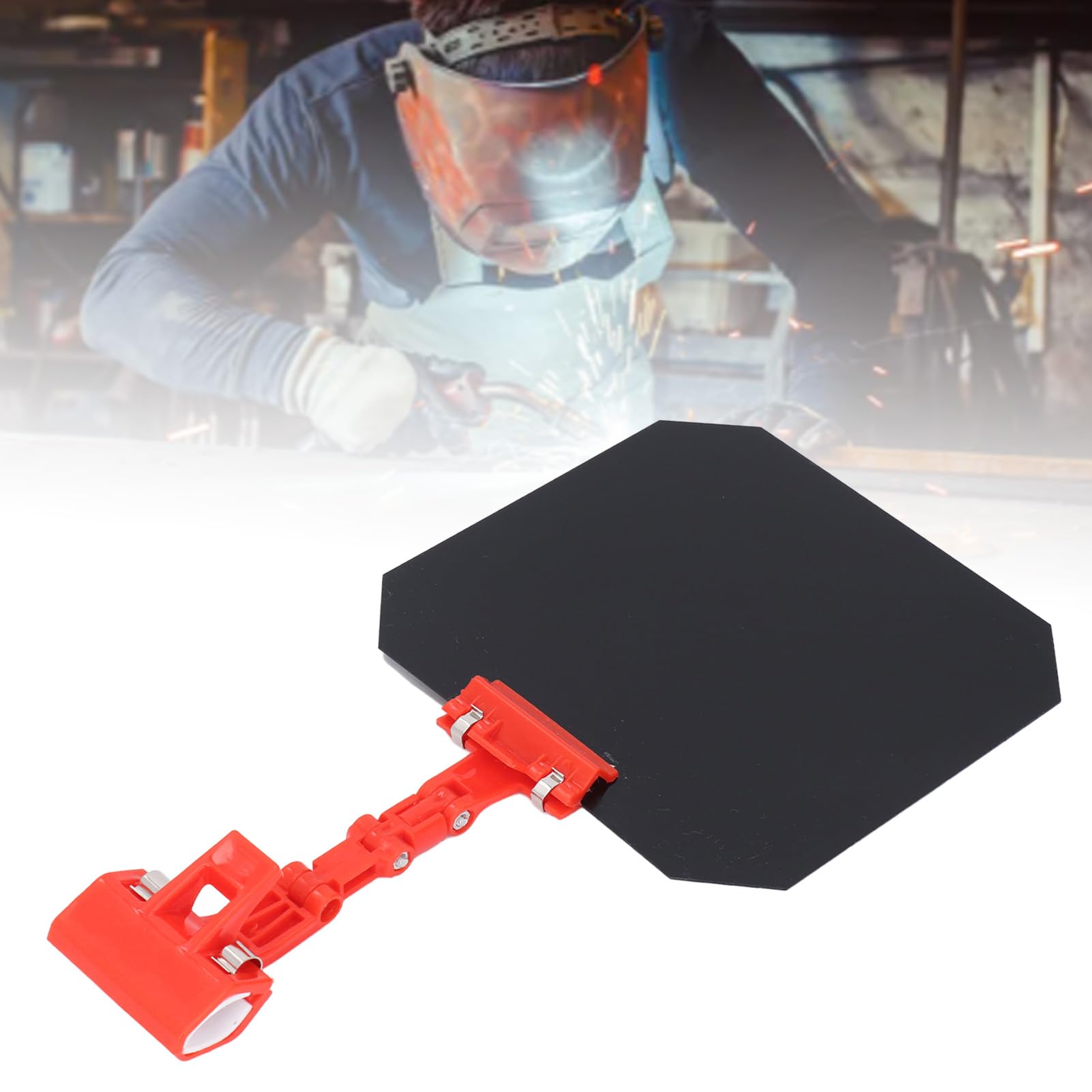 Portable Auto Dimming Welding Blackout Panel, 18cm Square Adjustable Protective for Welders, Foldable Design for Easy Storage, Premium Organic Glass Material, Enhanced Safe