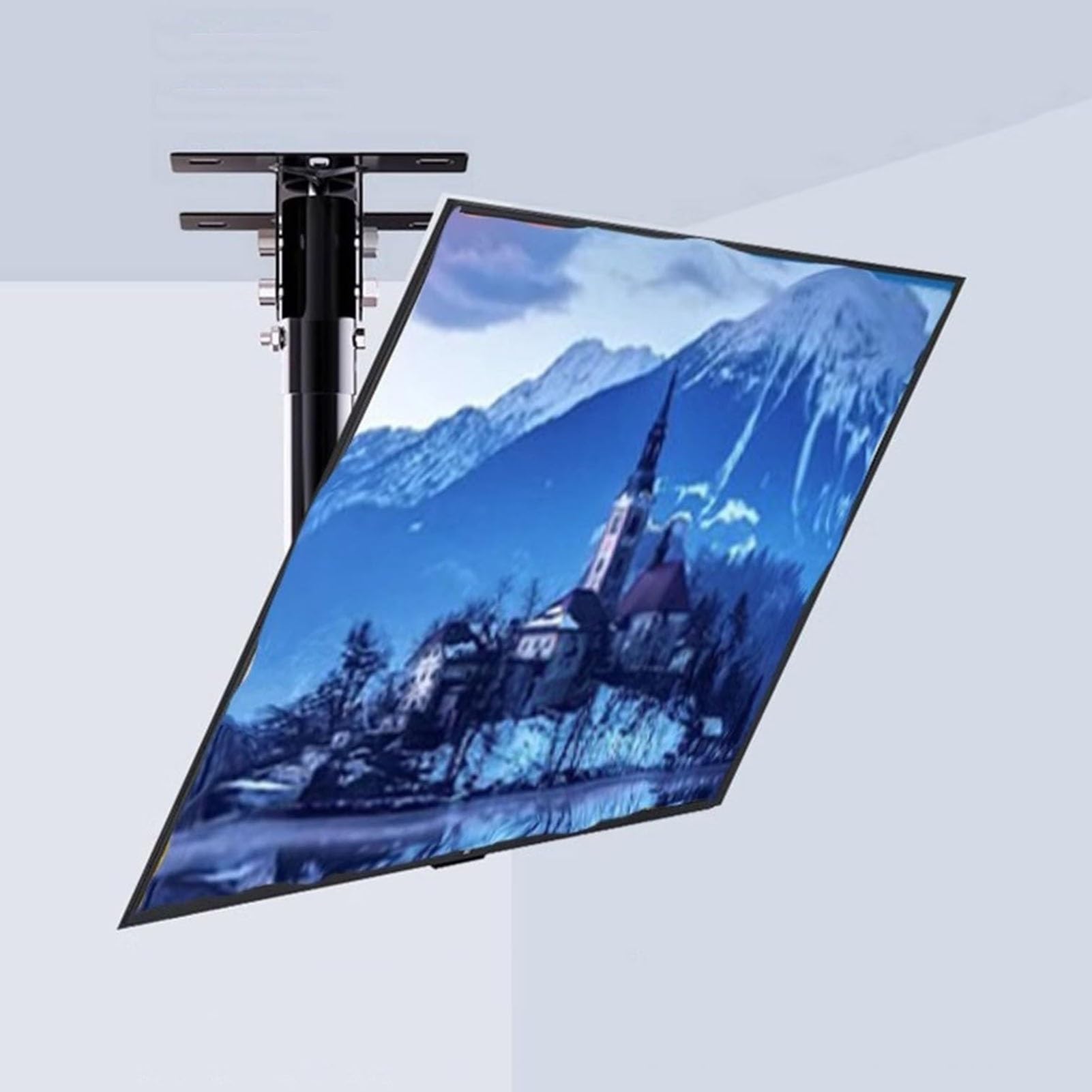 Telescopico Supporto per TV da Soffitto, Supporto TV Parete, Supporto TV Girevole E Inclinabile A 360 Gradi per TV da 27 A 55 Pollici, Supporta Fino A 66 Libbre/30kg