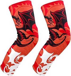 EZIOLY - Rodilleras de tres dragones, color rojo