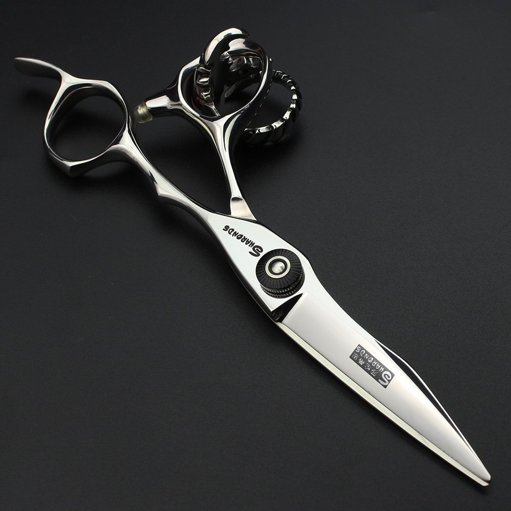 Japan 440 Steel Scissors Professional Hairdressing Scissors for Barber Thinning Hair Shears 5.5 inch(5.5 inch Flat Shear-AB) - Image 2