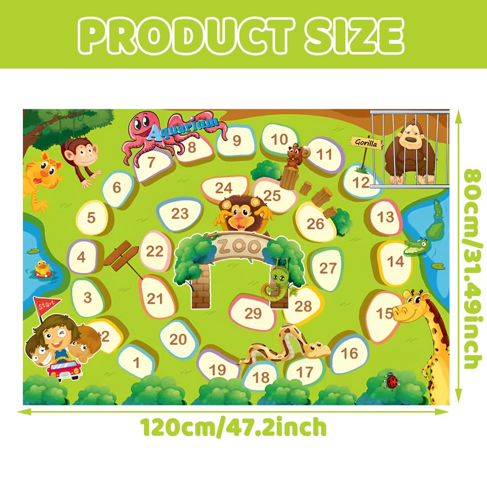 Tappeto da gioco per auto giocattolo, Tappeto Stradale per Bambini, per Bambini AntiscivoloTappetos Soggiorno e Camera da Letto -80×120cm