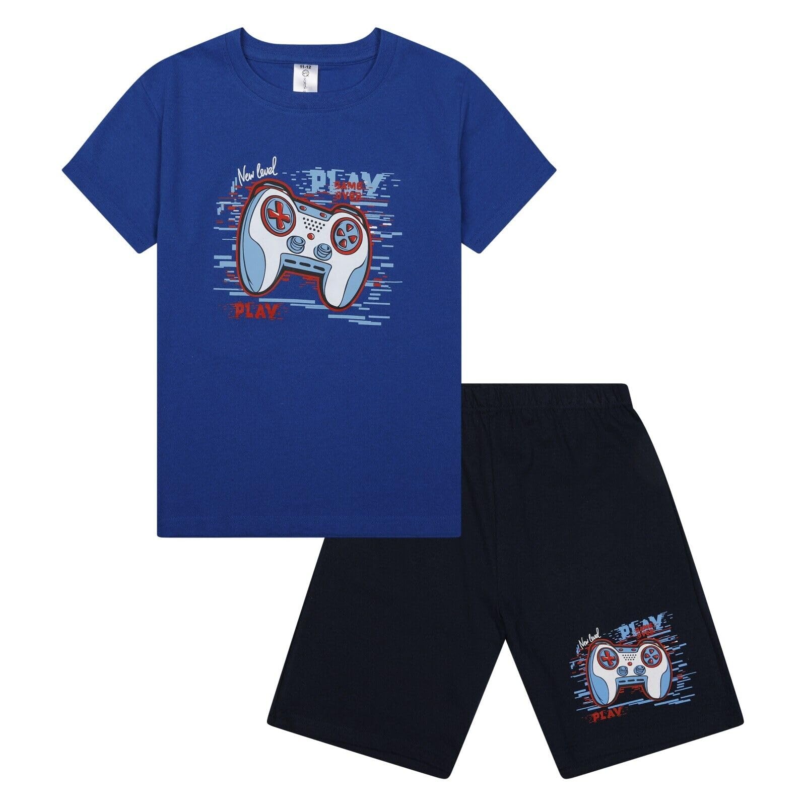 North East Boys Gmr 6 - New Level Play Gamer Short Pyjama Set Kids Gaming Theme Pj Sets Nightwear 9 To 16 Years (Gmr 6-11/12Y)