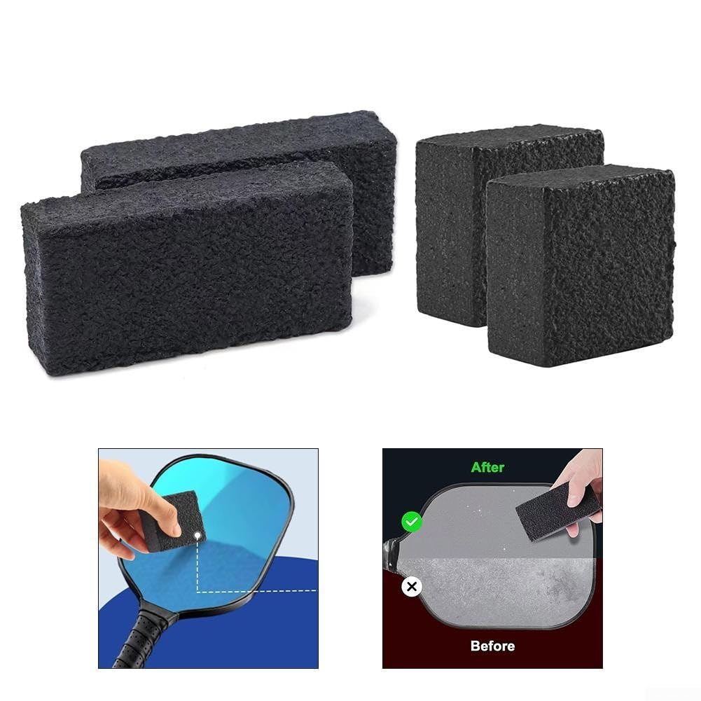 2 gomas de borrar de palas de pickleball, limpiador de carbono, accesorios rápidos y eficaces para eliminar bolas, suciedad y arañazos (10 x 5 x 2,5 cm)