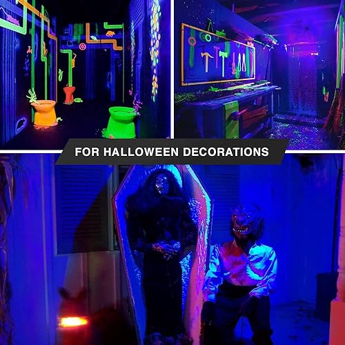 Miniatura 6 de BlueX - Paquete de 6 bombillas LED azules A19 de 9 W (equivalente a 60 vatios), base E26, decoración de fiestas, porche, iluminación del hogar,