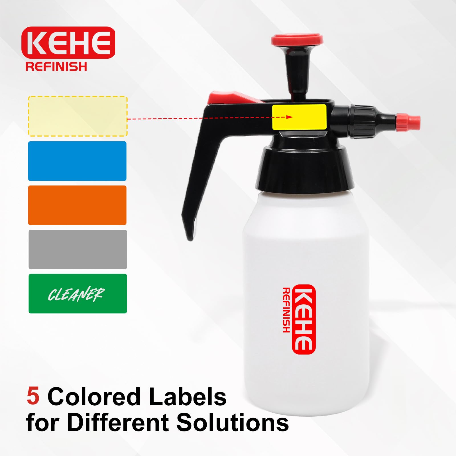 Pulverizador de mano de 1000 ml, pulverizador limpiador para pretratamiento de pintura automotriz, pulverizador ajustable multiusos para el hogar, jardinería e industrial