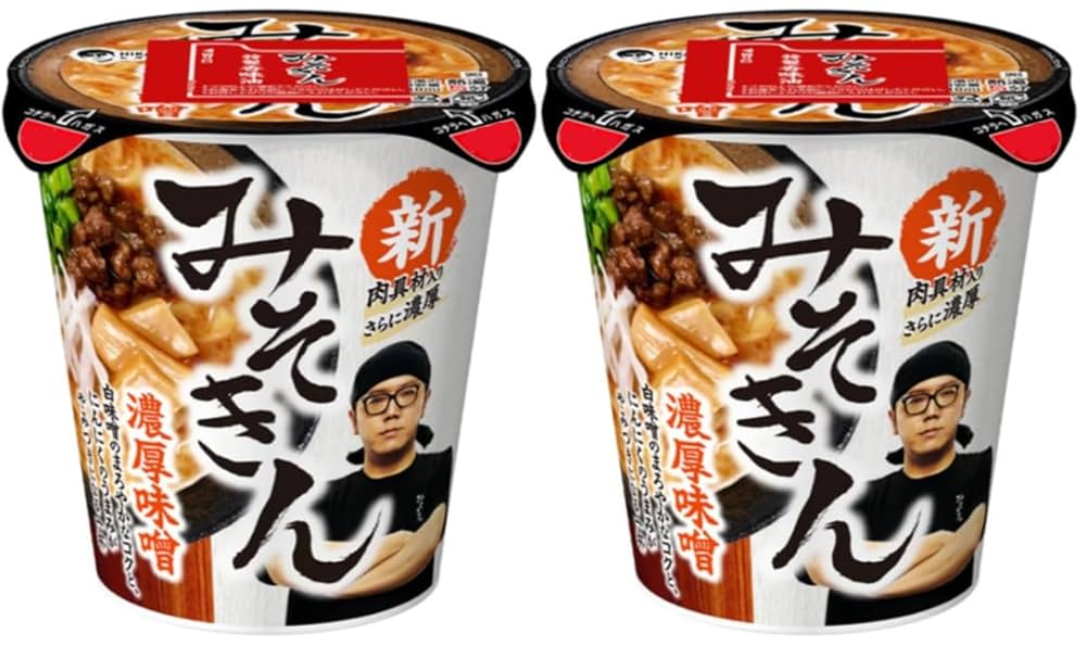 ヒカキンさんプロデュース商品 新みそきん濃厚味噌1ケース(12個) Amazon.co.jp: HIKAKIN PREMIUM カップ麺 みそきん濃厚味噌