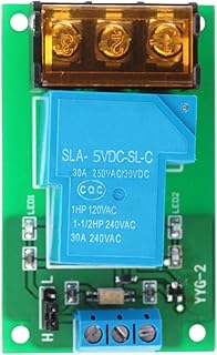 One Way Relay Module 30a Relay Module High Power One Way High Low Level Trigger Optocoupler Isolation Relay Module 30a YYG 2(5VDC)