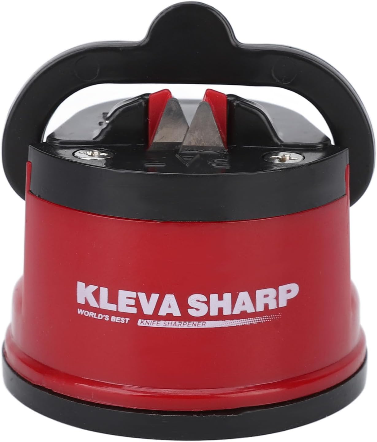 Suction Cup Knife Sharpener, Tungsten Steel Manual Knife Sharpener with Strong Suction Base, Compact Pocket Kitchen Knife Sharpening Tool for Home & Outdoor Use