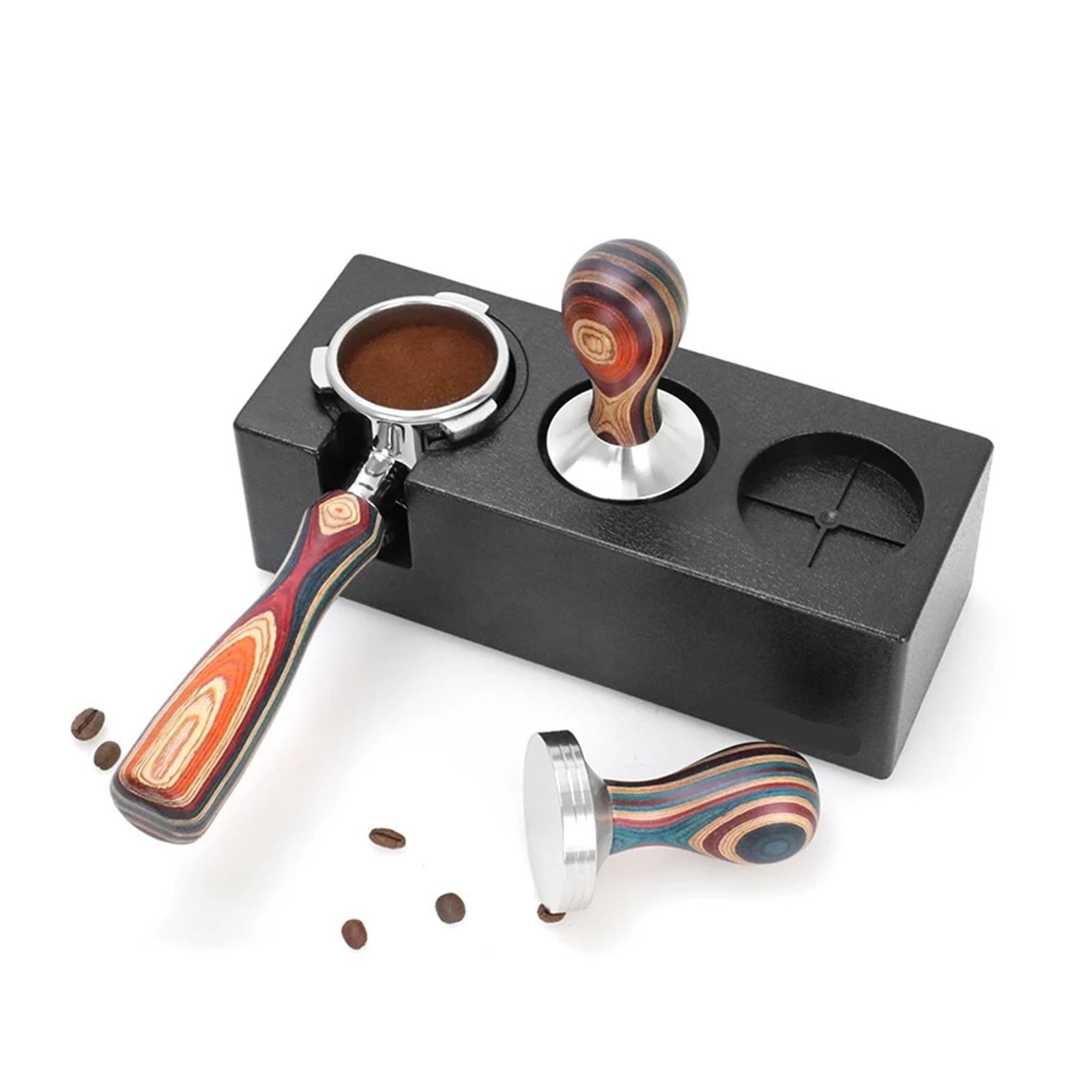Tamper de café 51MM 53MM 57mm 58,5MM for E61 54mm accesorios portafiltro herramientas barista esquina(51mm)