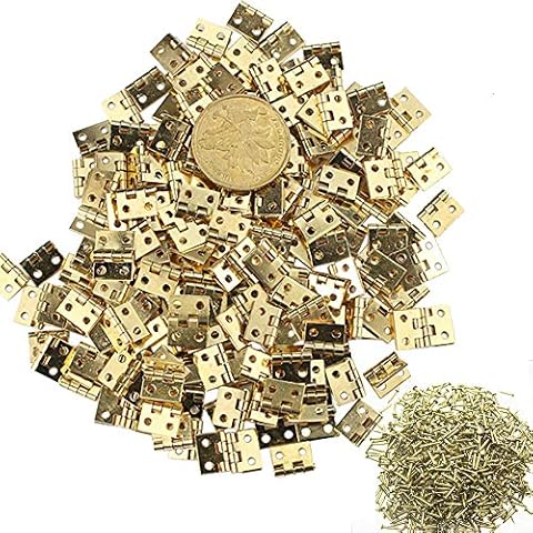 Limeo Hinges Connectors Hinges Small Hinges Door Hinges Vintage Hinge Cabinet Hinges Mini Hinges Hinges and Screws Folding Butt Hinges Antique Hinge Door Drawer Hinges Mini Cabinet Drawer (Total 50) Cover