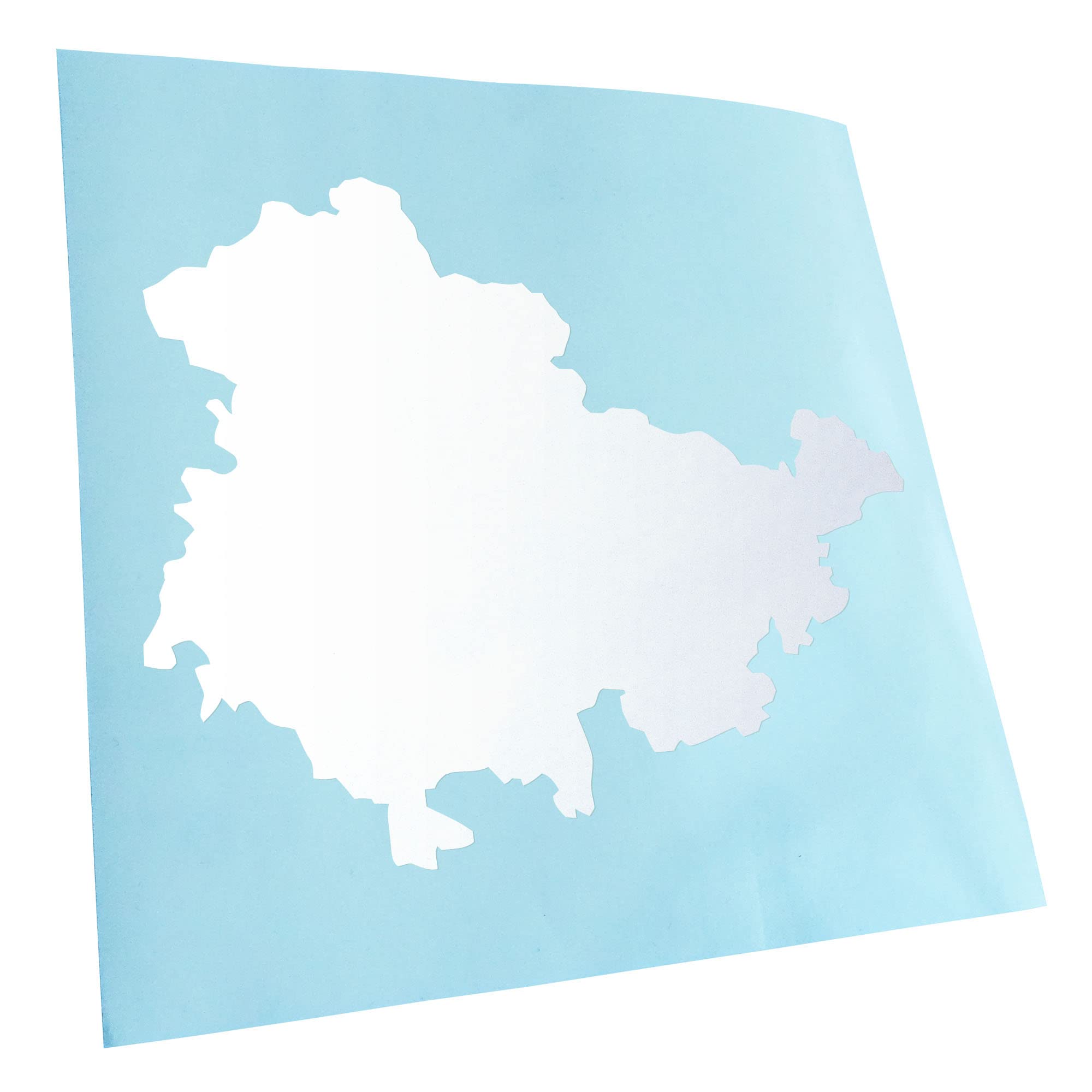 Kiwistar - Car Sticker - Matte White - 40 x 33 cm Thuringia Germany Silhouette - Rear Window Car Sticker Weatherproof for Car Truck Moped Truck - Sticker Exterior Self-Adhesive Tuning Accessories for