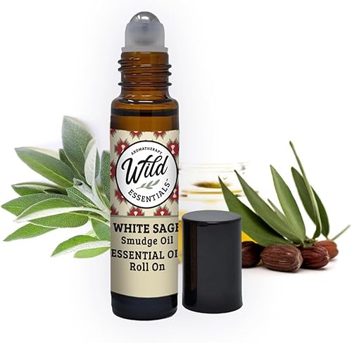 Miniatura 1 de Wild Essentials - Aceite esencial de salvia blanca en roll, 0.3 onzas líquidas, limpiador, purificador, calmante, 100% puro, aceites esenciales de