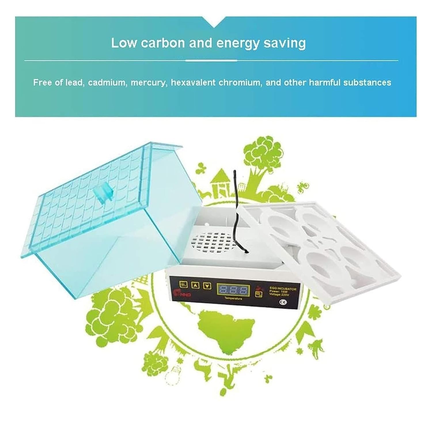 Egg Incubator, 4pcs mini semi-Automatic Incubator, Breeder Incubator