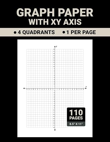 Graph Paper With X and Y Axis: 4 Quadrants, 1 Per Page, Coordinate Grid ...