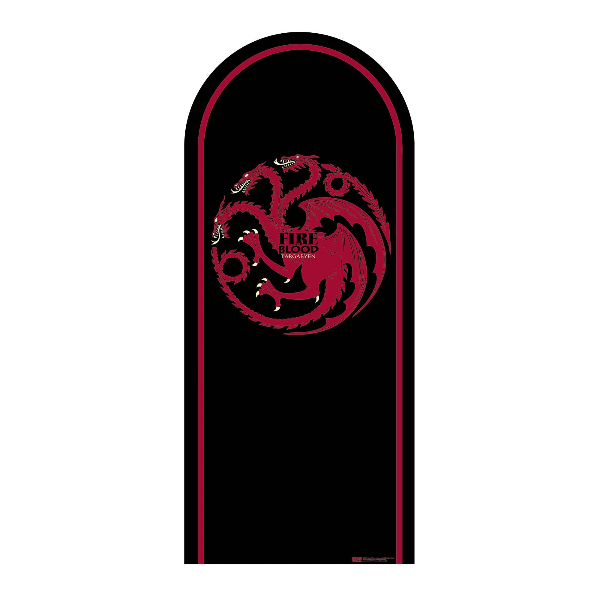 Star Cutouts SC4540 Game of Thrones Targaryan Motif Sigil Backdrop Cardboard Cut Out Height 185cm
