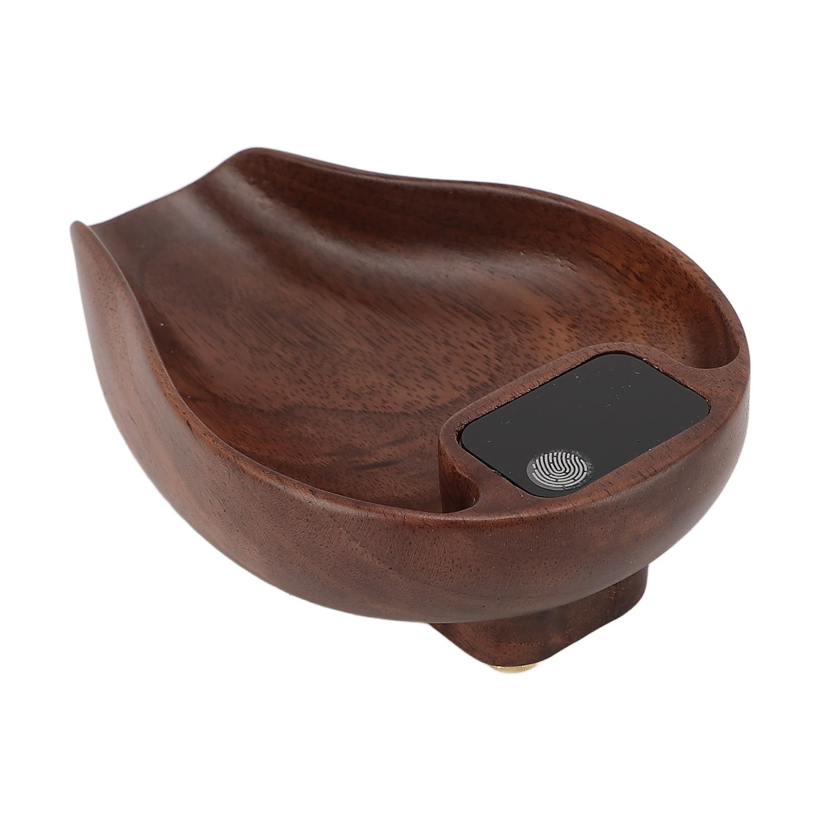 HEEPDD Báscula de té de Madera Alta Precisión 0,1 G 0,01 Oz Resolución 0,3 a 200 G Recargable con Elegante Diseño de Nogal para Hornear, Cocinar y Controlar las Porciones