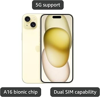 Amazon.com: Apple iPhone 15 Plus, 256GB, Yellow - Unlocked Amazon.com: Apple iPhone 15 Plus, 256GB, Yellow - Unlocked