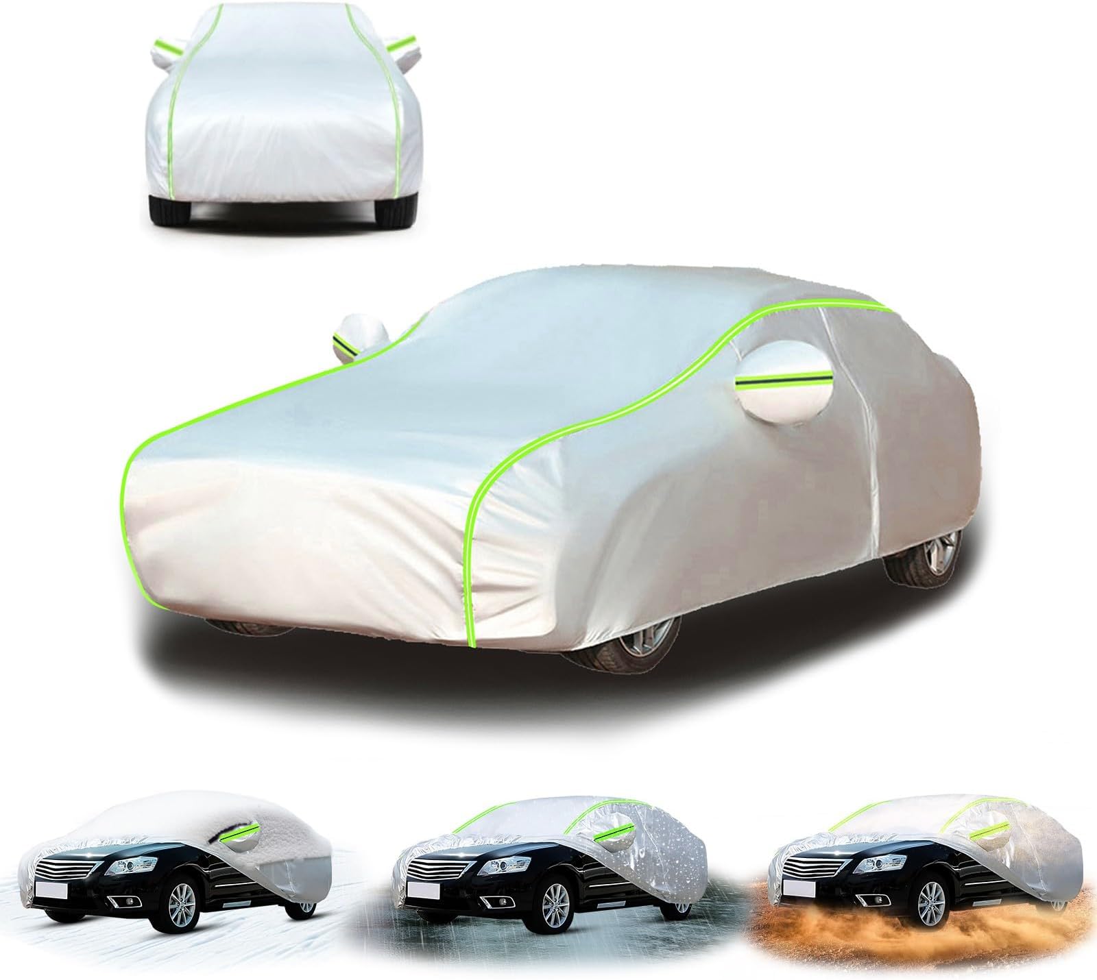 Durable Car Covers for Outside Storage Custom Fit for Chevy Blazer K5 1969-1991, Car Covers Waterproof Breathable four seasons with side zippe