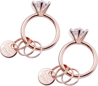 [ザ・キッス] シルバーリング キー 型キーホルダー カップル 友達 家族 お揃い ギフトBOX付 KISS-KEYRING01 | THE KISS,キーリング,リング型キーホルダー,プレゼント,鍵,プロポーズリング
