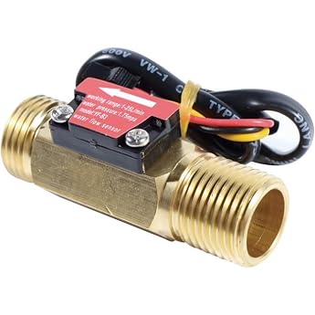 G3/4 Water Flow Sensor, Flow Sensor Water 3/4 Inch Flow Meter | Water Flow Hall Sensor Flow Switch Water Flow Switch 1-30L/mi