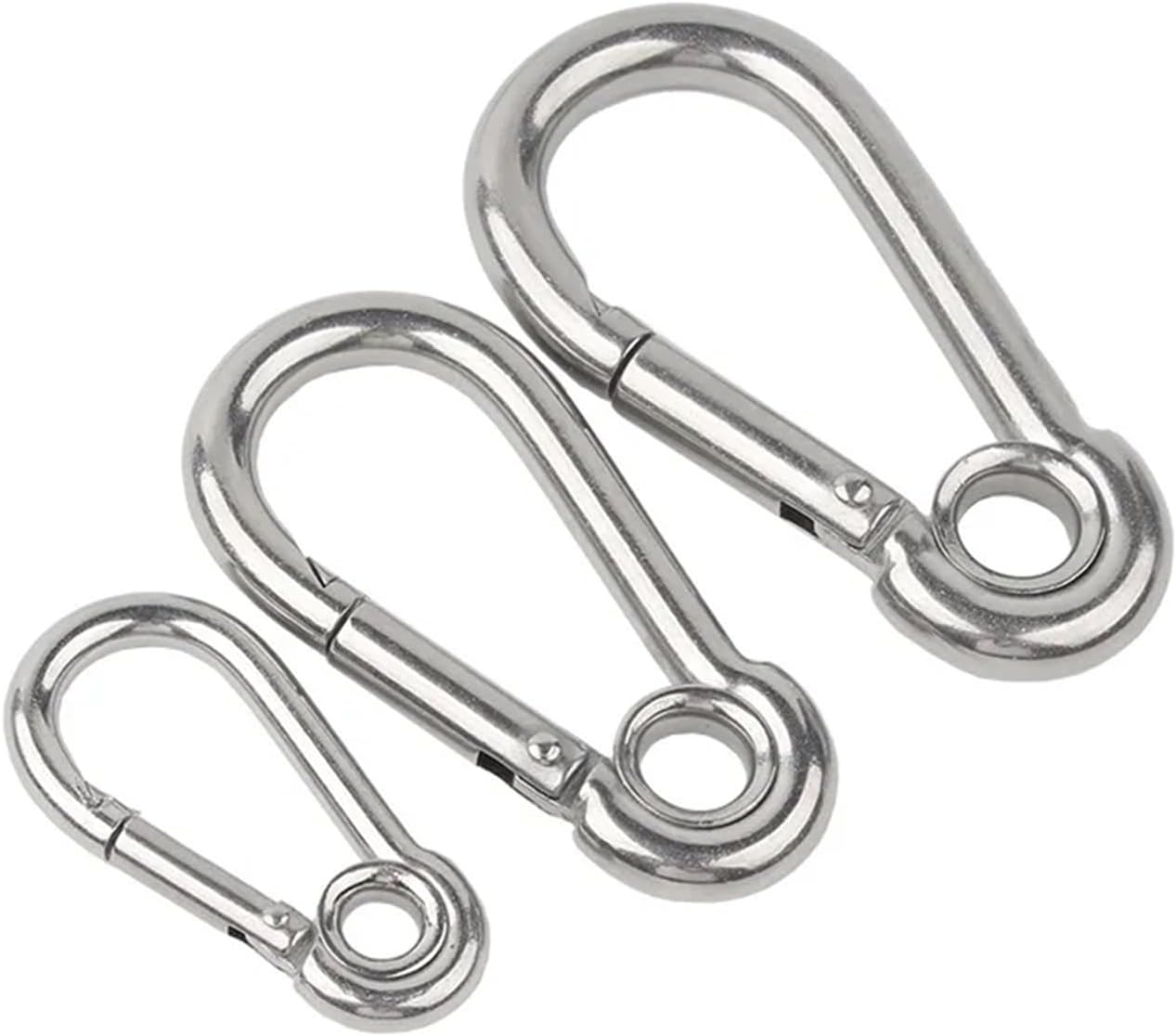 Snap Clips Snap Hooks 304 Stainless Steel Hook Spring Buckle Key Ring(M6x60-1pcs,Normal)