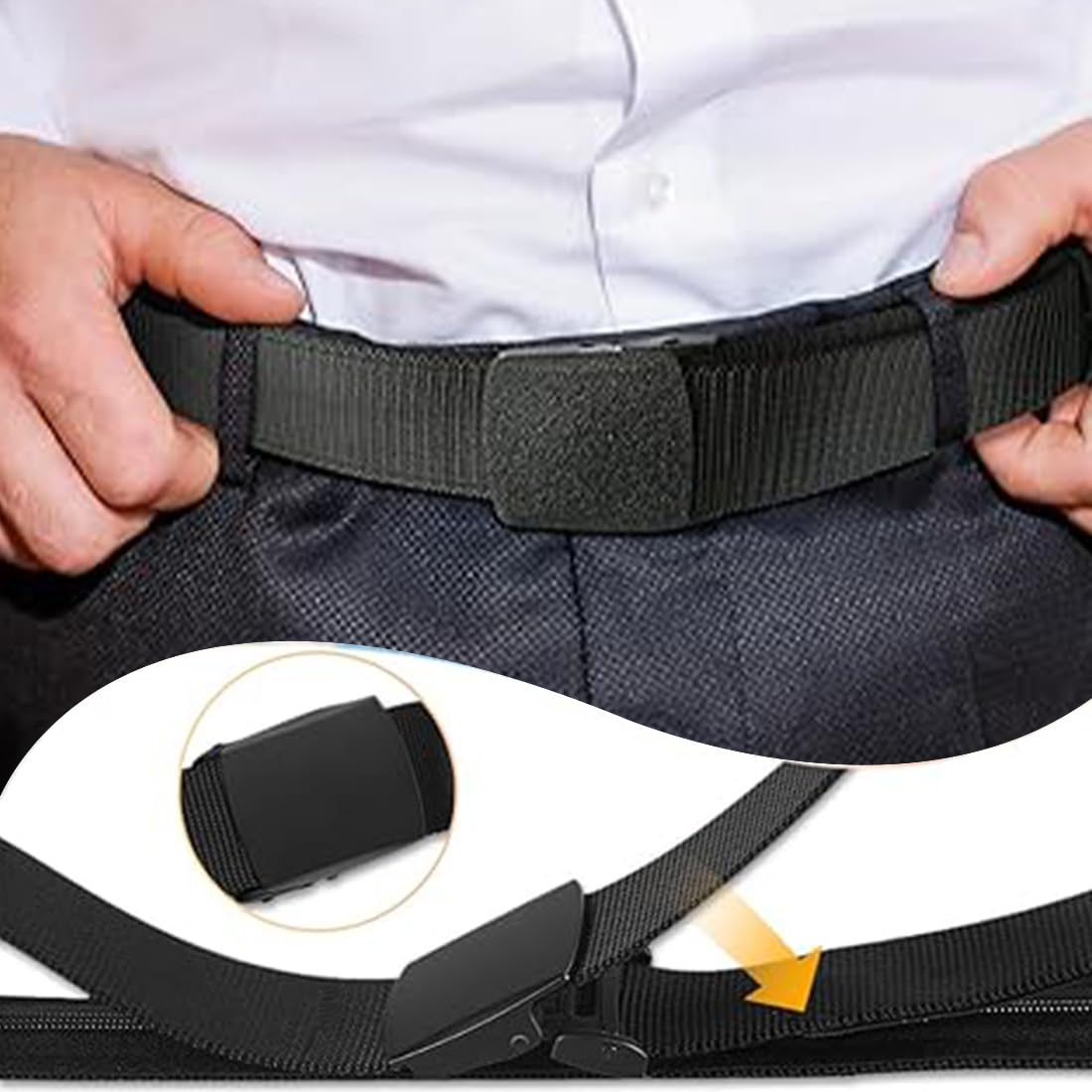 Ceinture Porte-Monnaie De Voyage En Cuir - Pochette Secrète Antivol Pour Argent Et Documents