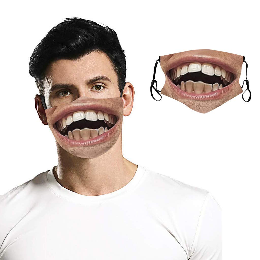 ATRISE 1PC Unisex Adult's Mustache Beard Face Cover Washable Reusable Mask Comfortable for Cycling Sun