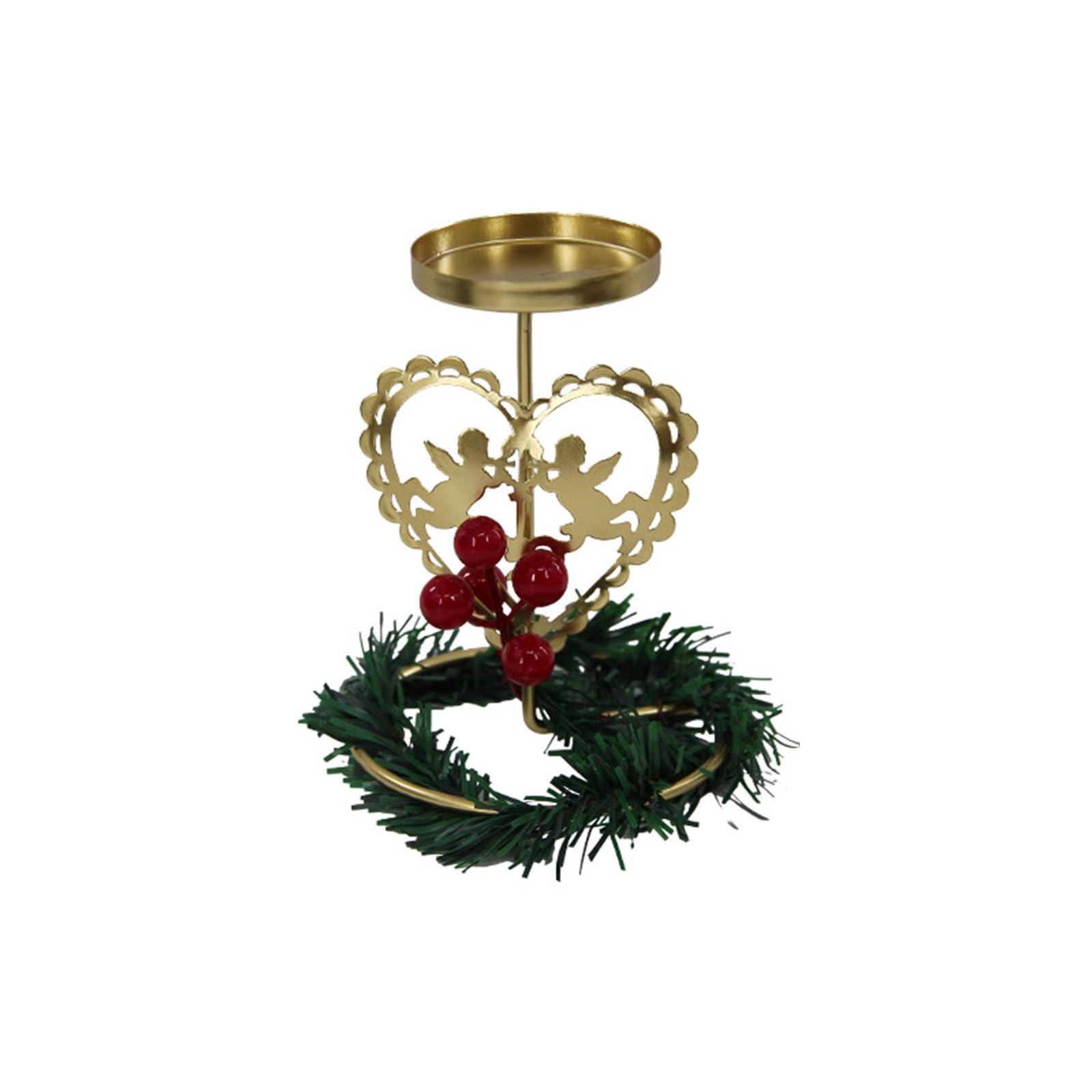 carotoe Iron Christmas Holders, Holiday Tealight Candlestick for Tabletop Decorations Centerpieces Christmas Holders