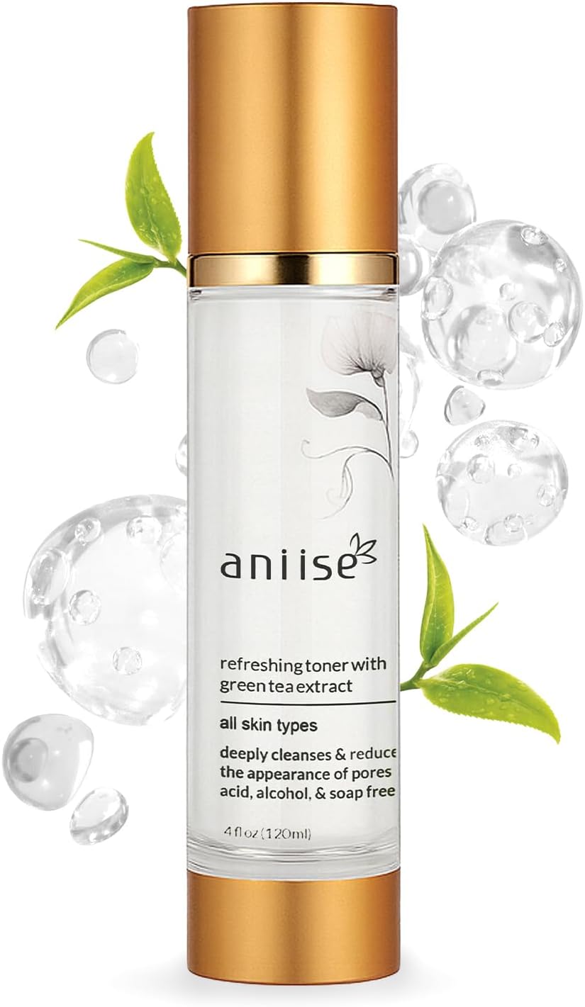Refreshing Green Tea Extract Facial Toner – Purifies, Hydrates & Soothes for a Glowing Complexion – Fights Signs of Aging – Gentle Skin Care for All Skin Types – 1fl oz (30mL)