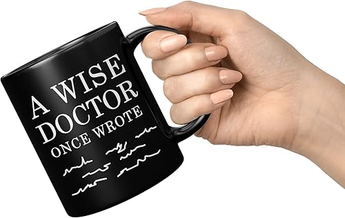 Miniatura 8 de Panvola A Wise Doctor Once Wrote Regalos divertidos para médicos del paciente farmacéutico Dr. Papá, mamá, tía, tío, marido, médico, cirujano,