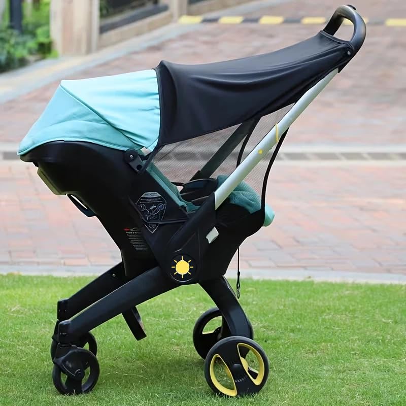 Baby Stroller Sun Protection Screen, Breathable Mesh Sunshade Extension Compatible with Doona Car Seat & Stroller, Canopy Extender for Infant Travel