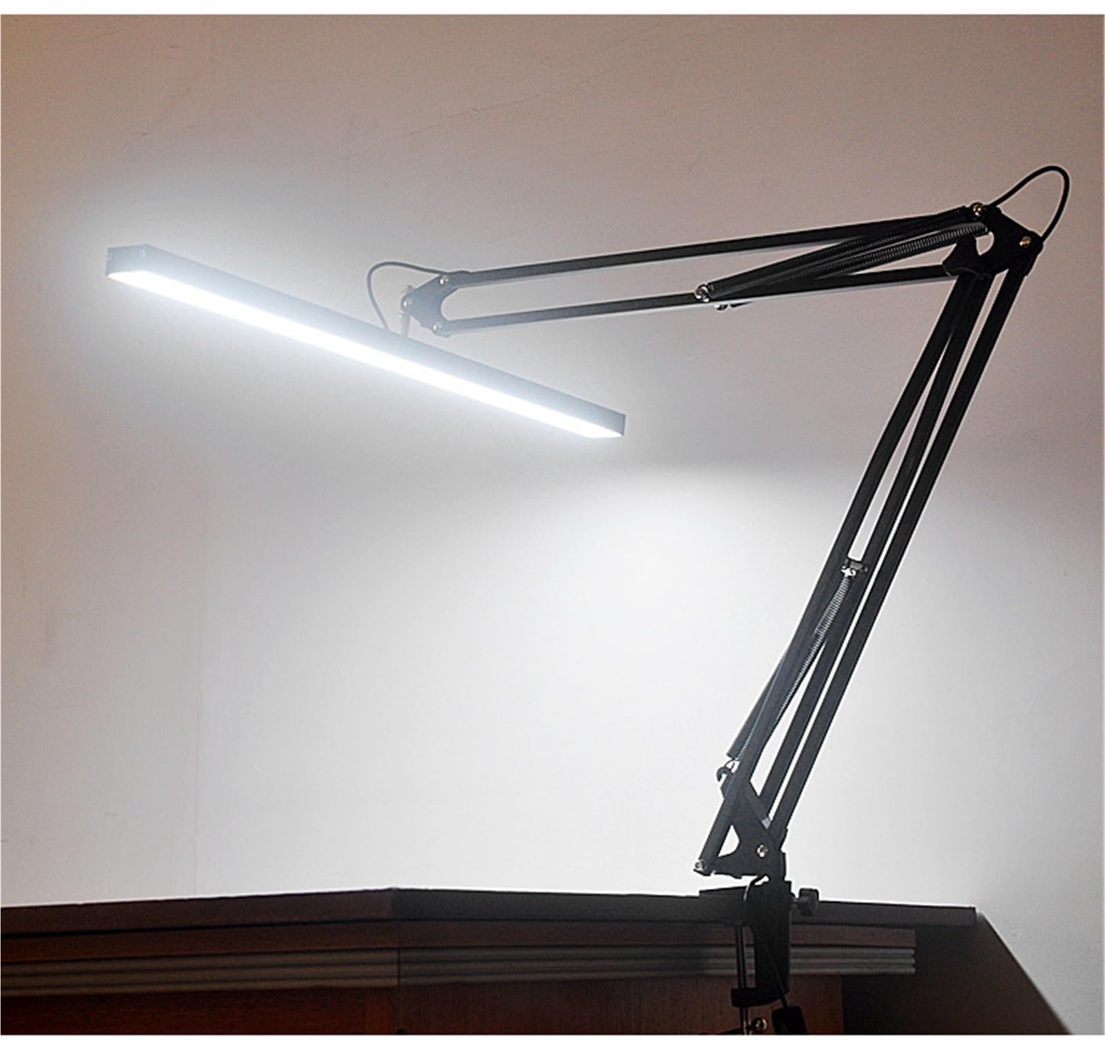 30 W, 6500 K, możliwość ściemniania, specjalny, stół konserwacyjny, biuro naukowe, LED, ochrona oczu, klips z długim rękawem, bezcieniowa lampa (kolor czarny, 30 W, 6500 K)