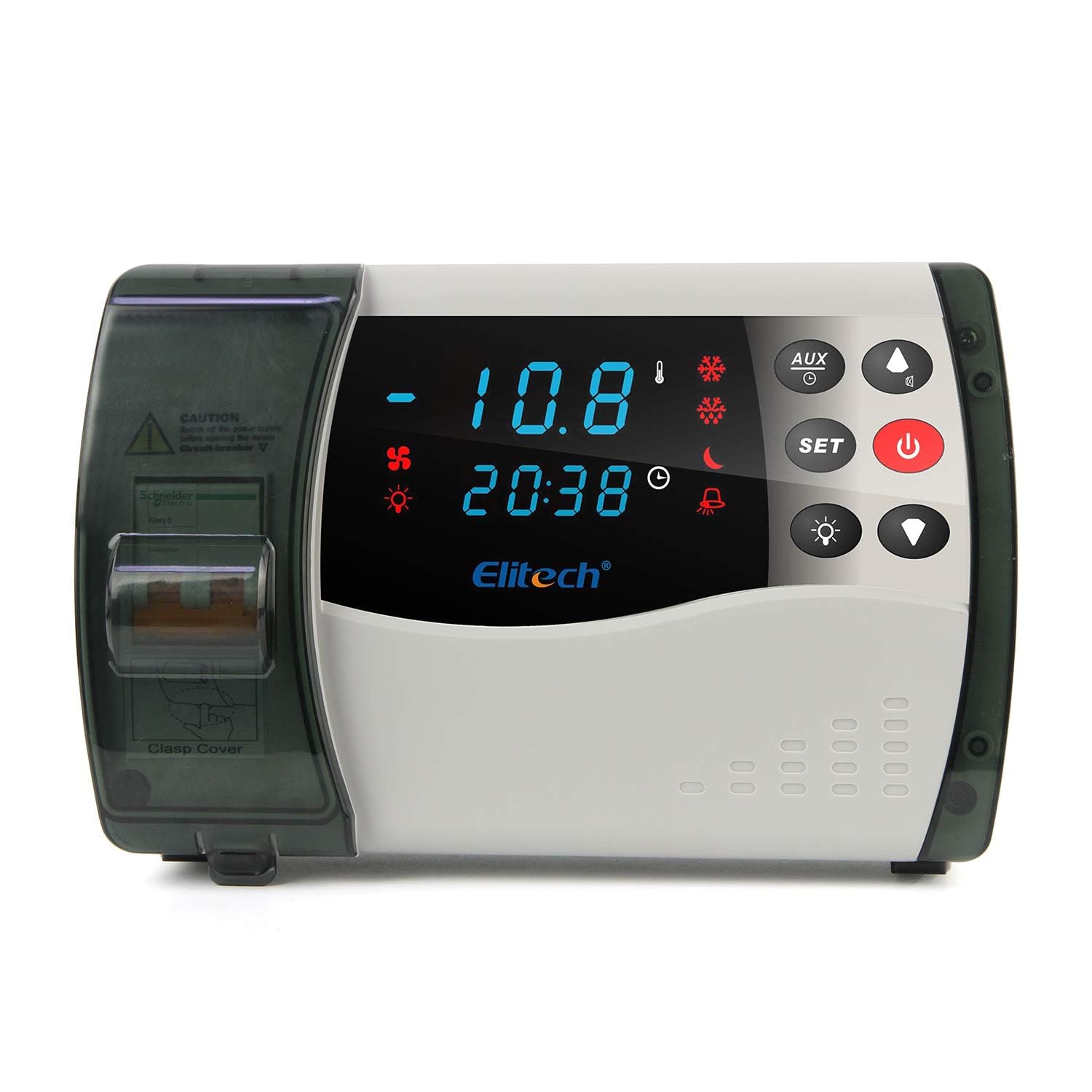Elitech Pannello di controllo elettrico in plastica con refrigerazione 3HP, sbrinamento, ventola, uscita luce e allarme, 100-256VAC, rete WiFi+4G, con sensore di temperatura (ECB-1000Plus)