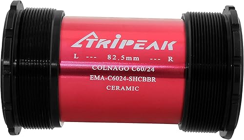 TRiPEAK - Soporte inferior BSAITAC60CR1T47, con rodamientos de cerámica para bielas Shimano Hollowtech II RoadMTB de 0.945in, rosca BB compatible
