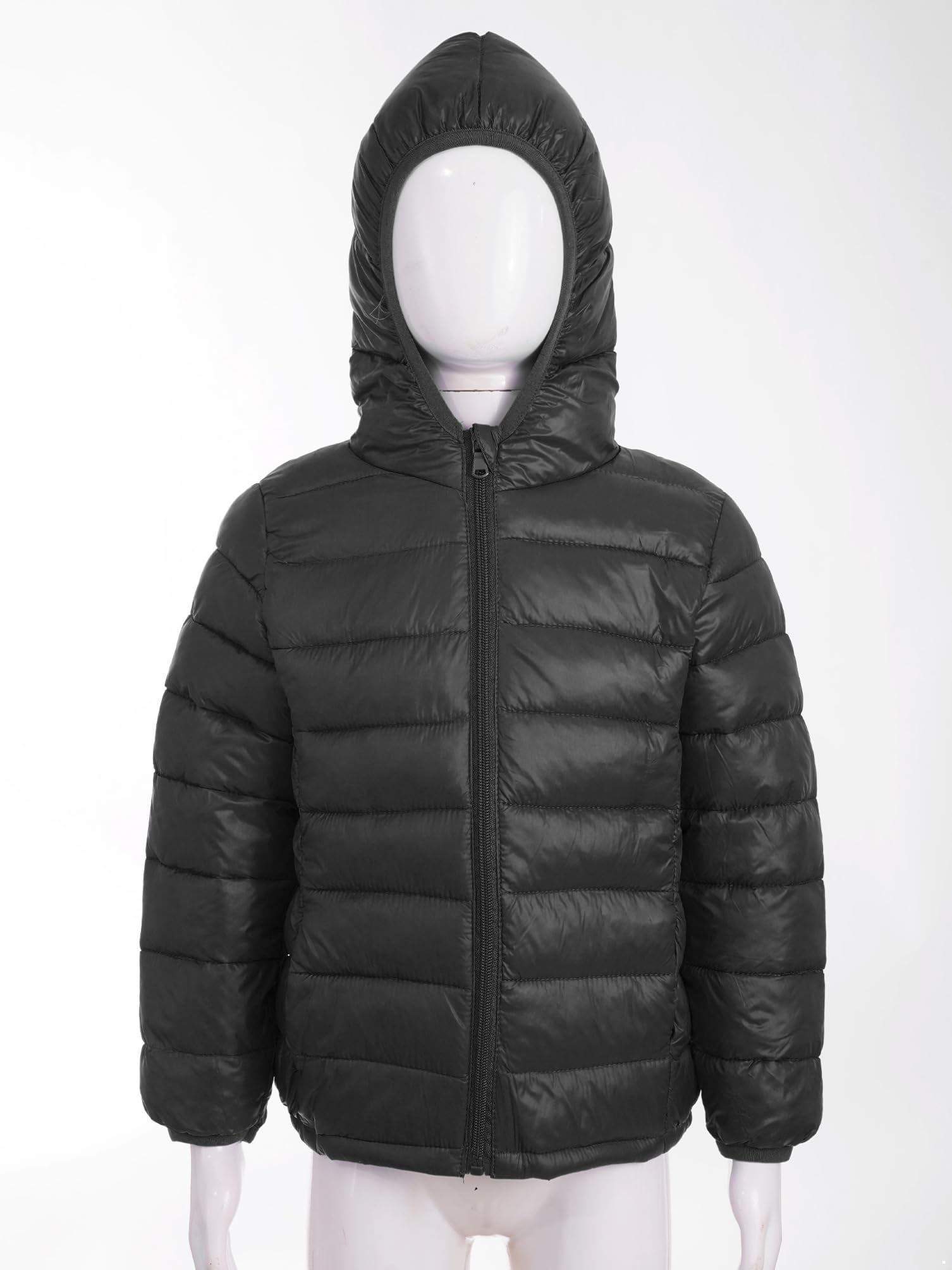 dPois Enfant Garçon Fille Doudoune Veste d'Hiver Hood Jacket Manteau à Capuche Coupe-Vent Chauds Épais Coat Automne 3-16 Ans - Taille Petit Attention