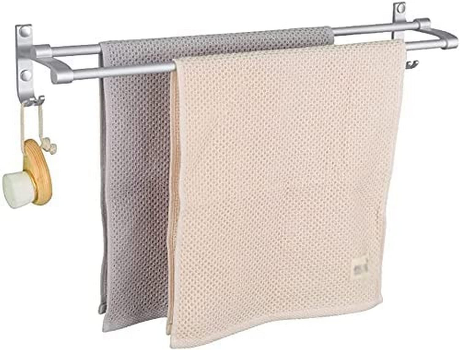 Porte-serviettes double pour une salle de bain familiale rangée