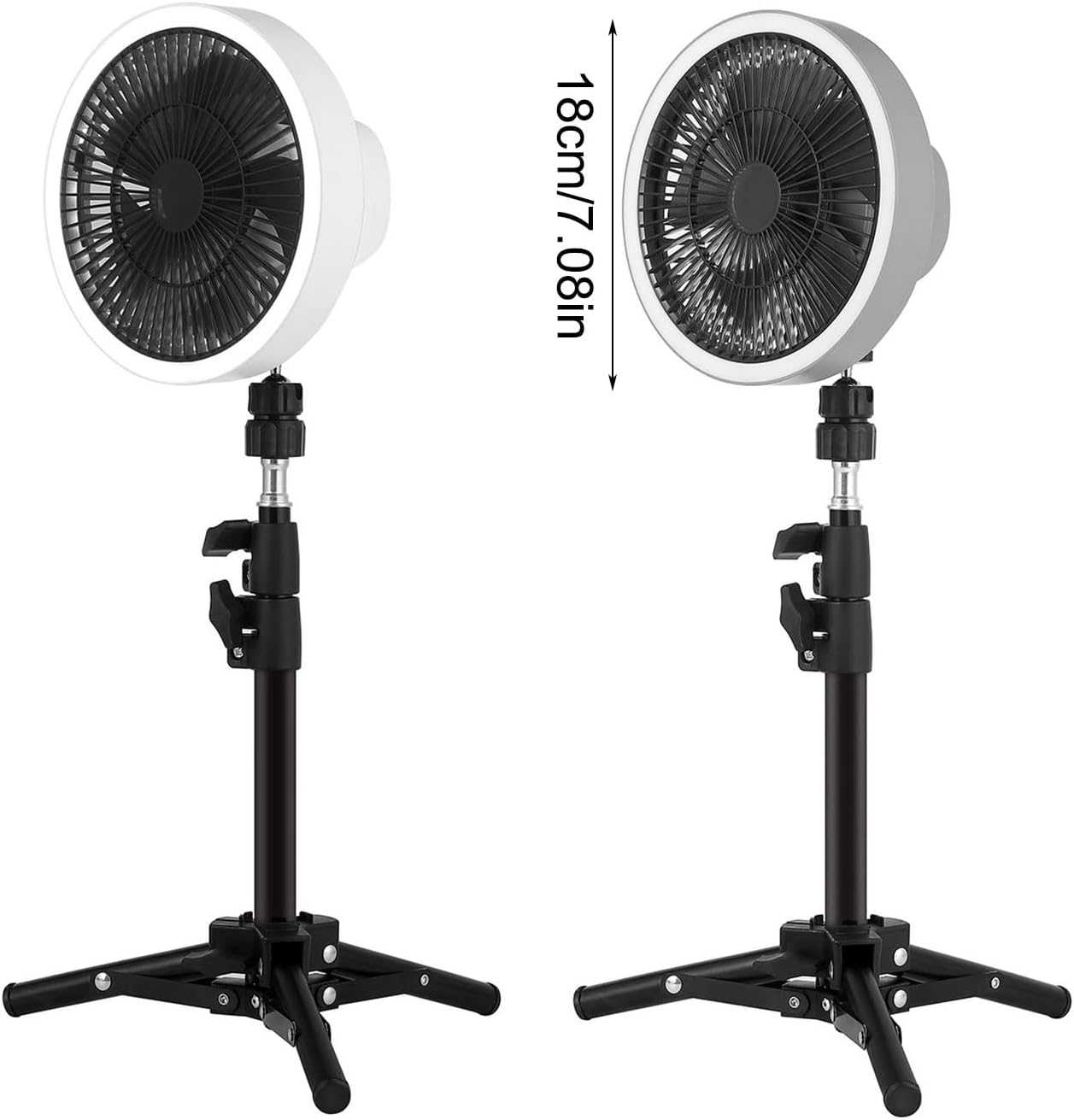 10000Mah Portable Fan Small With Tripod Flexible Stand Personal Cooling For Bedroom Rechargeable LED Desk Fan Electric Small Quiet Powerful