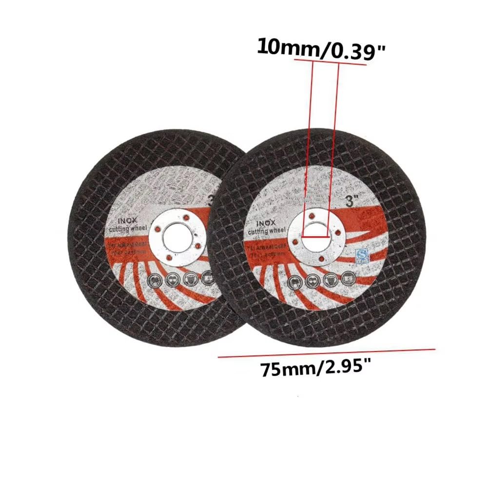 3 Inch Cut Off Wheels Metal and Stainless Steel Cutting Wheel for Angle Grinder 3" x1/16 x3/8" Cutting disc