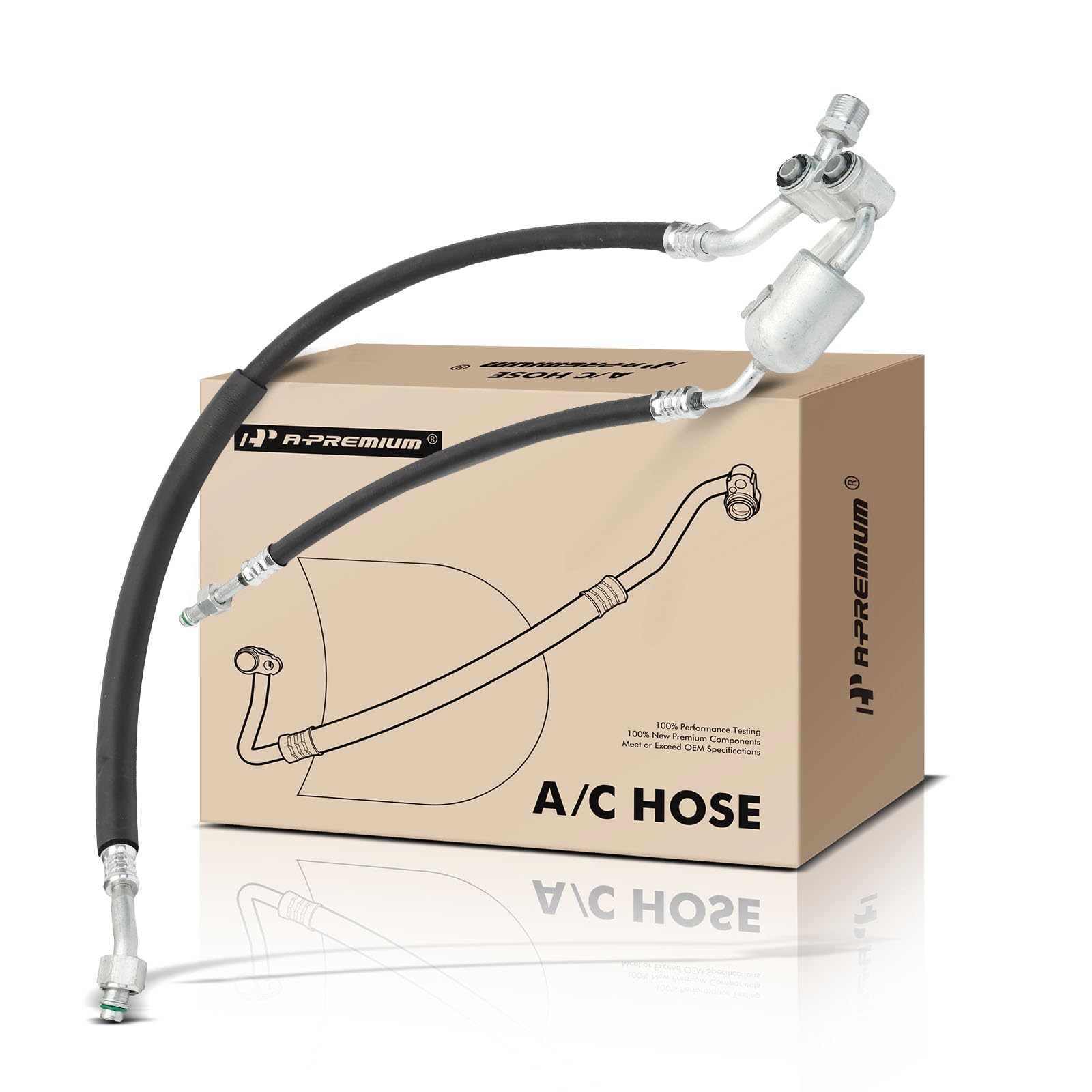 a-premium a/c suction and discharge line hose assembly compatible with chevrolet, gmc models - express 1500/2500/3500, savana 1500/2500/3500, with rear temperature control