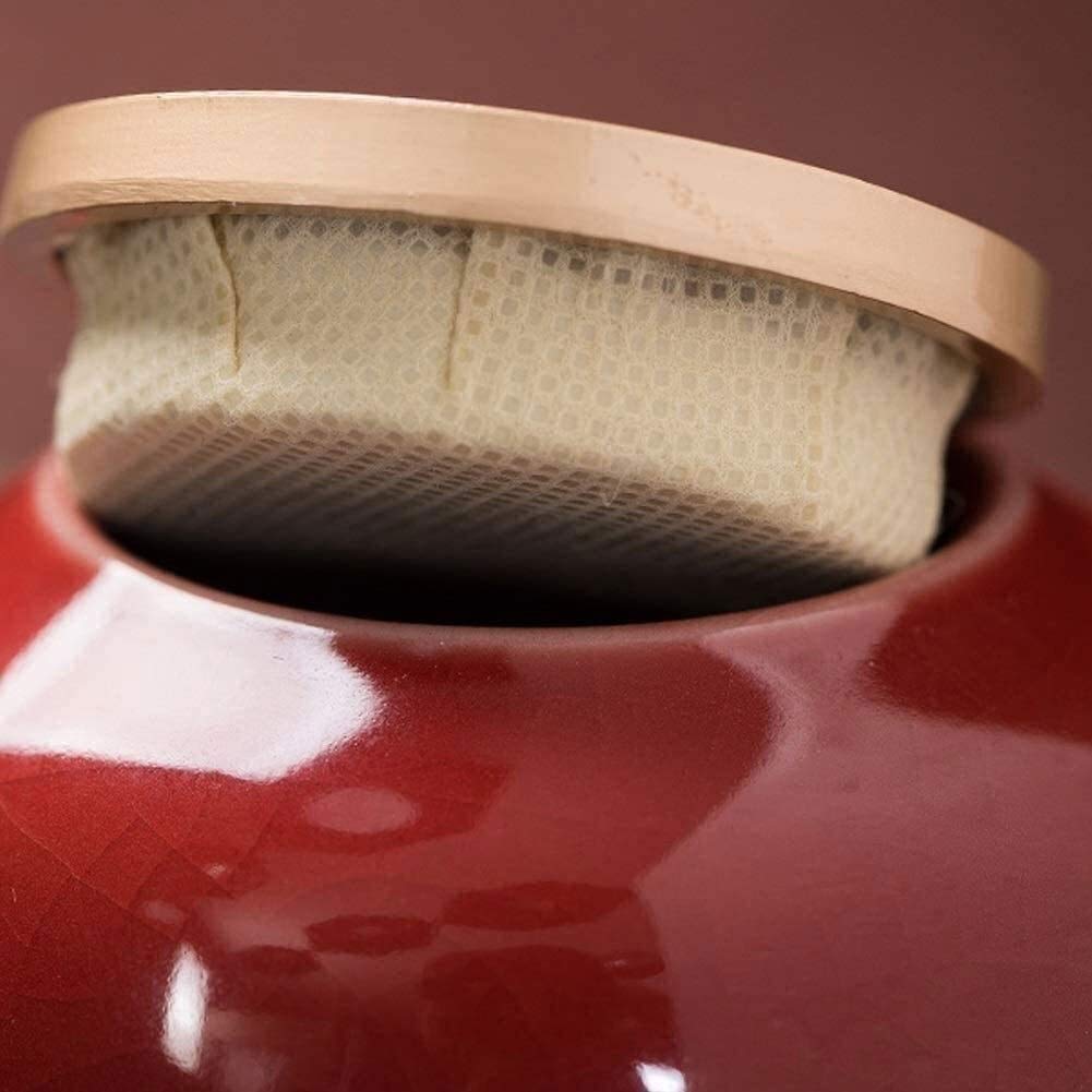 Urnas de cremación para cenizas urna de recuerdo mini urna de mascota pequeña ceniza de cerámica para animales pequeños, urnas de entierro caja de decoración (rojo)