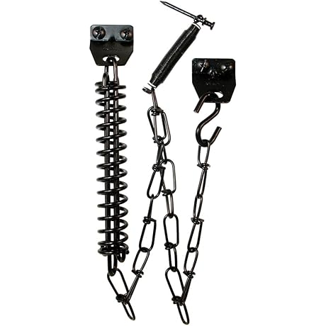 Prime-Line Storm Door Protector Chain and Spring in Black Finish